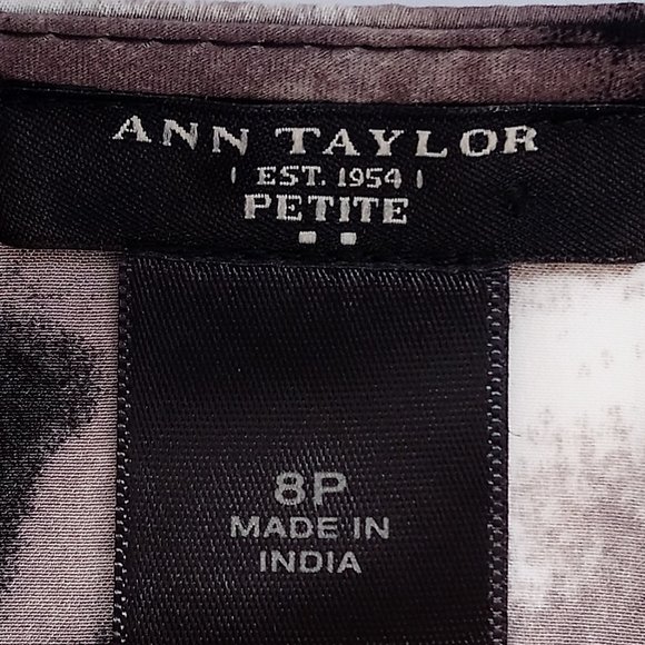 ANN TAYLOR 8P Animal Print Top Blouse CHIC! - Picture 8 of 9